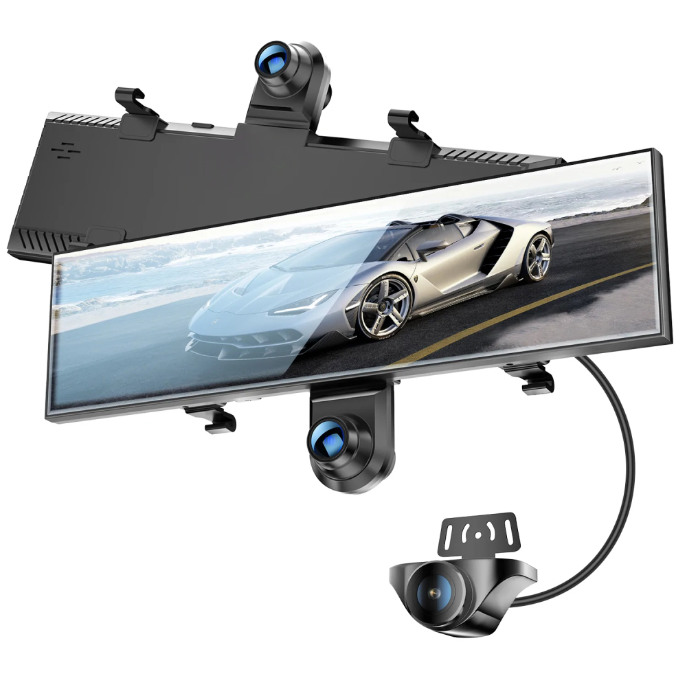 Зеркало заднего вида с камерой и функцией записи видео. AKEEYO AKY-V720S