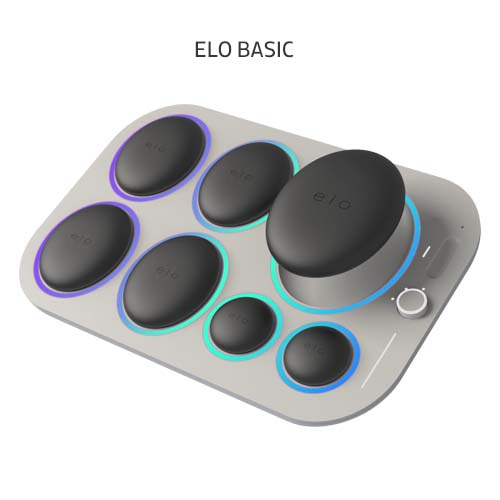 Набор базальтовых камней с нагревательным блоком для стоунтерапии. Elo Systems