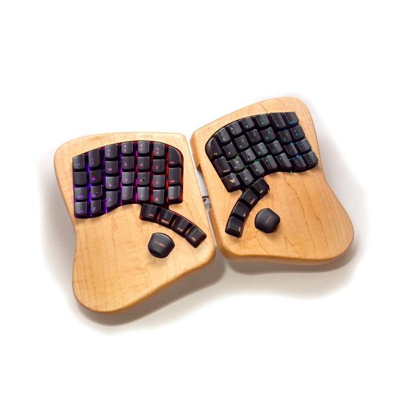 Деревянная эргономичная клавиатура. Keyboardio Model 01