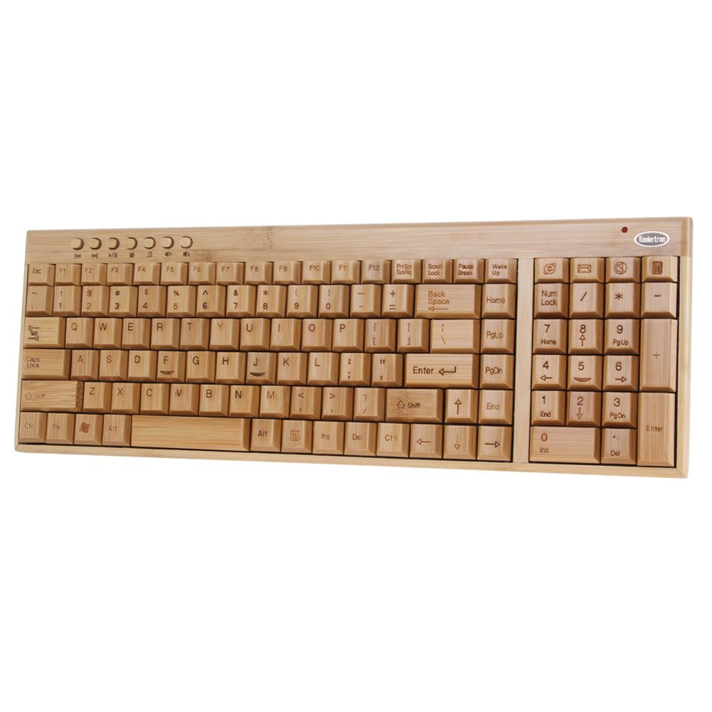 Koolertron Bamboo. Беспроводная деревянная клавиатура