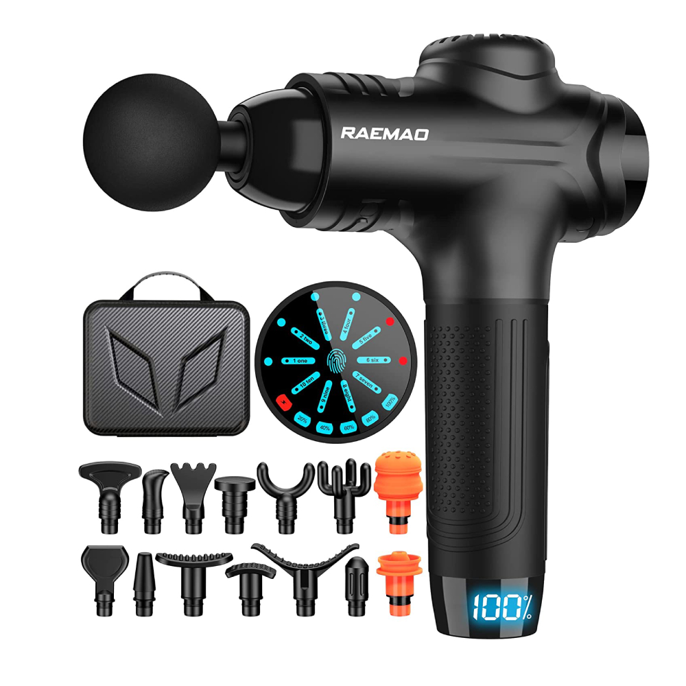 Ручной массажер-пистолет. RAEMAO