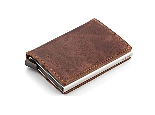Slimwallet Vintage. Тонкий мужской кошелек с выдвижным механизмом