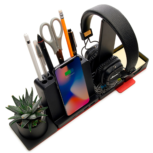 Модульный настольный органайзер с беспроводной зарядной станцией. Stealtho