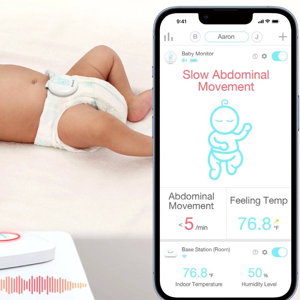 Умный трекер дыхания и температуры для детей. Sense-U Baby Monitor 3 купить  в Москве по приятной цене