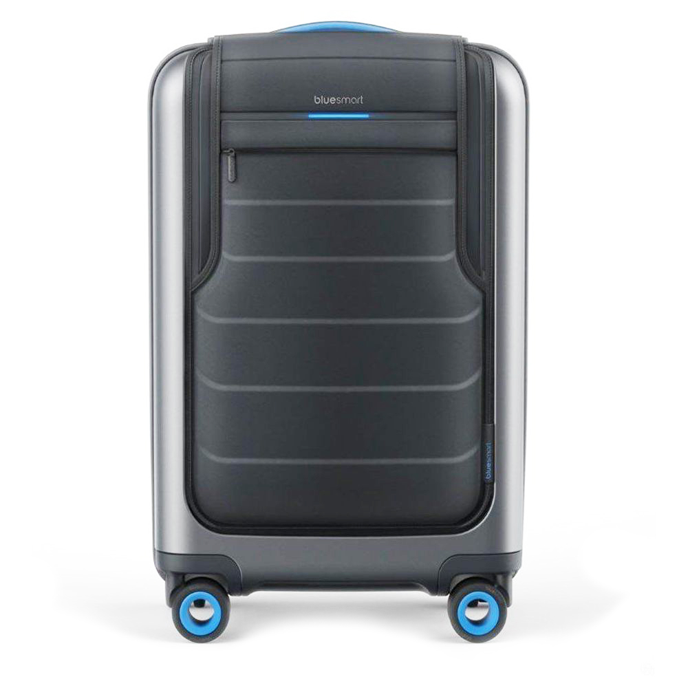 blue smart luggage