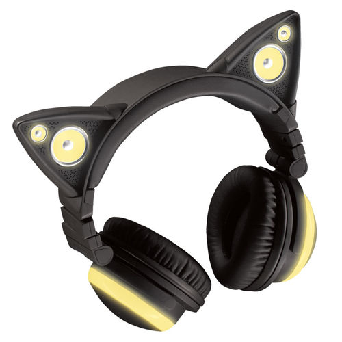 Brookstone Wireless Bluetooth Cat Ear Headphones. Наушники с кошачьими ушками