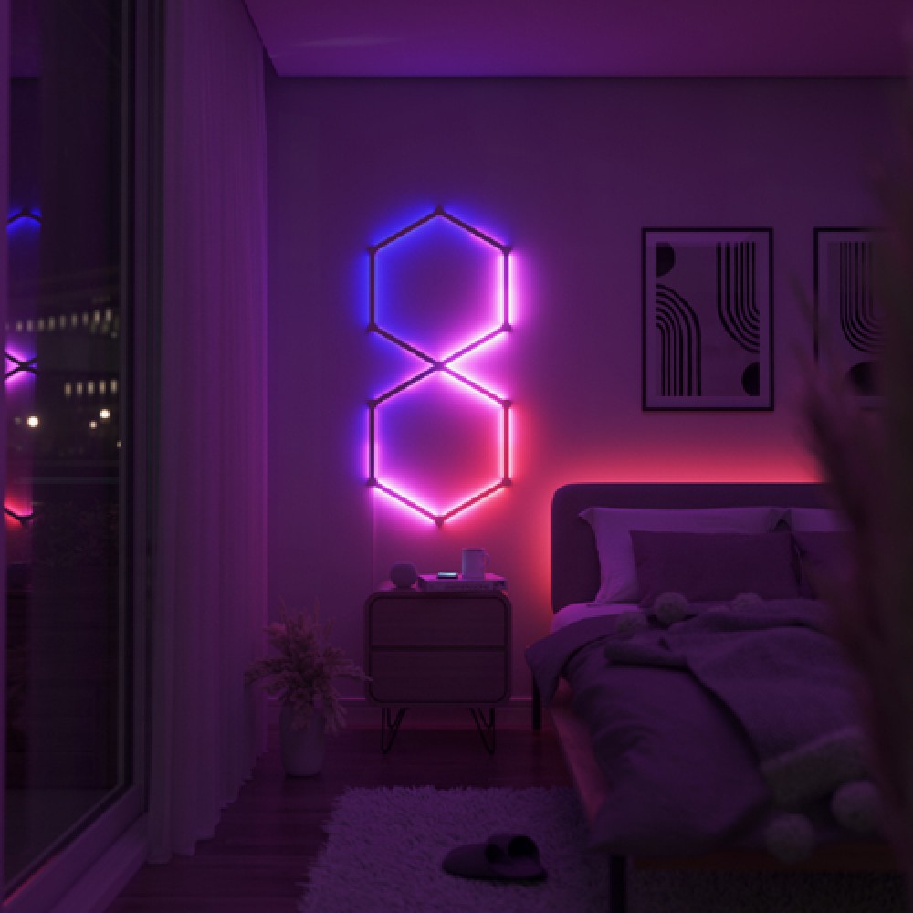Lines smarter. Nanoleaf lines Starter Kit. Nanoleaf Light Panels Expansion. Коннектор Nanoleaf. Панели с подсветкой.