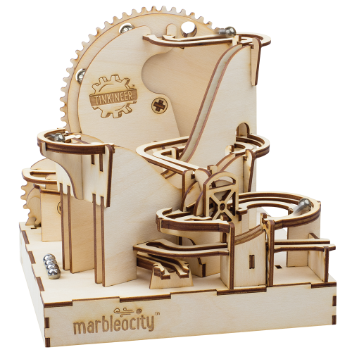 PlayMonster Marbleocity Dragon Coaster. Деревянный конструктор STEM