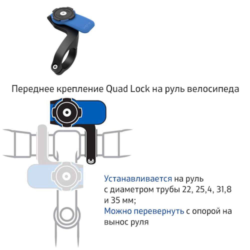 Универсальное крепление для смартфона. Quad Lock Universal Adaptor V2  купить в Москве по приятной цене