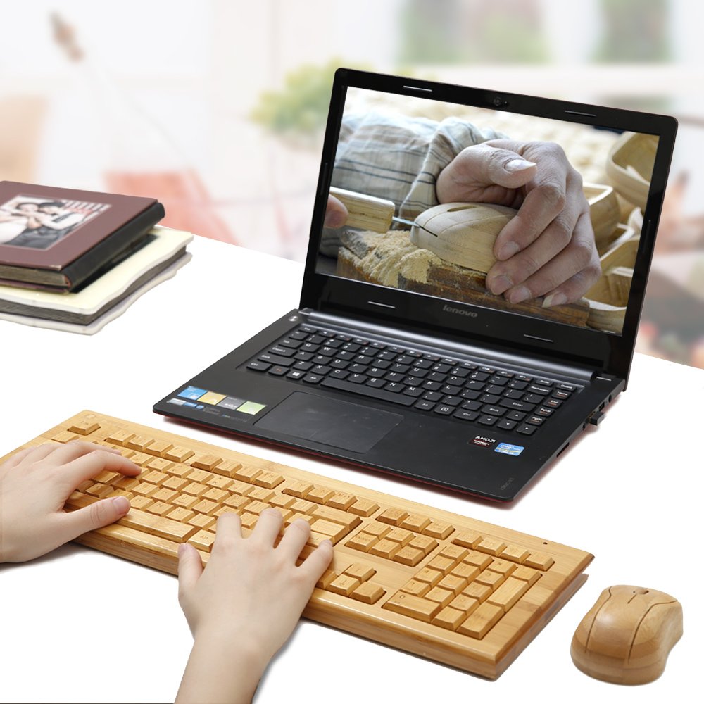 Бамбуковая клавиатура и мышка. Sengu Keyboard and Mouse купить в Москве по  приятной цене